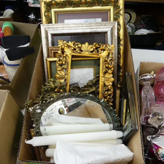 BOX LOT ASST. FRAMES ETC