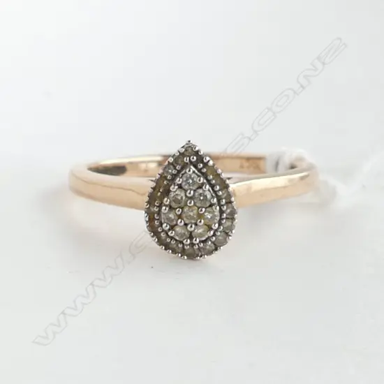 10ct DIAMOND CLUSTER RING 2.1gm SIZE O