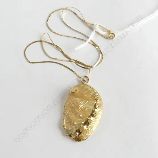 14CT SHELL NECKLACE 2.9gms  45CM LONG