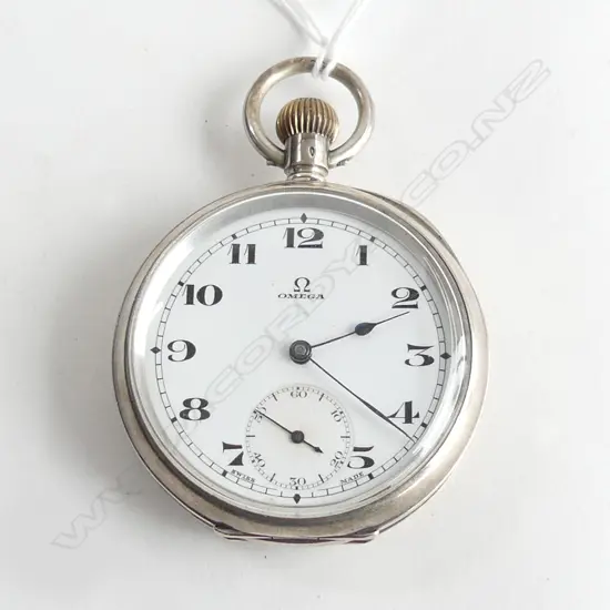 S/SILVER OMEGA POCKET WATCH