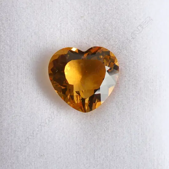 HEART CUT YELLOW CITRINE 7.82cts AIG REPORT