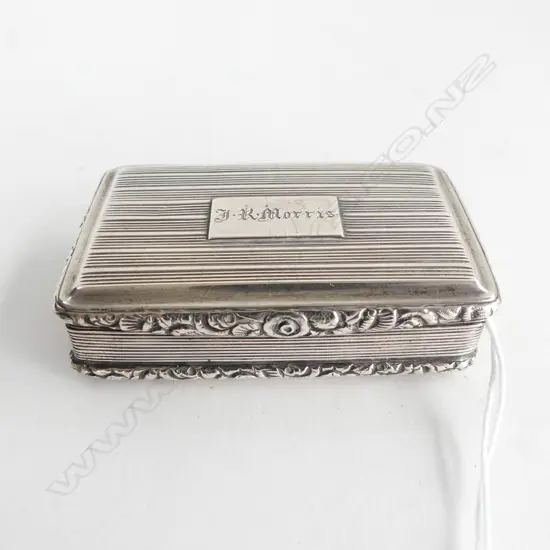 GEORGIAN SILVER SNUFF BOX BIRM. 1822, 67.8gm