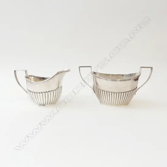 RYRIE STG SILVER SUGAR BOWL & MILK JUG 255gms
