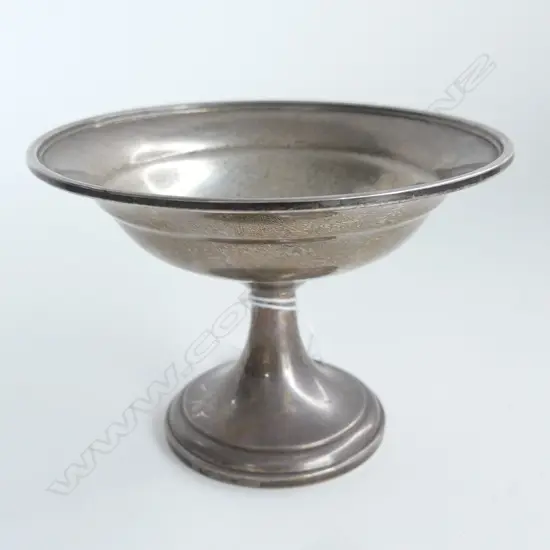 STG SILVER COMPORT, 154gms WEIGHTED H.95mm, 130mm dia