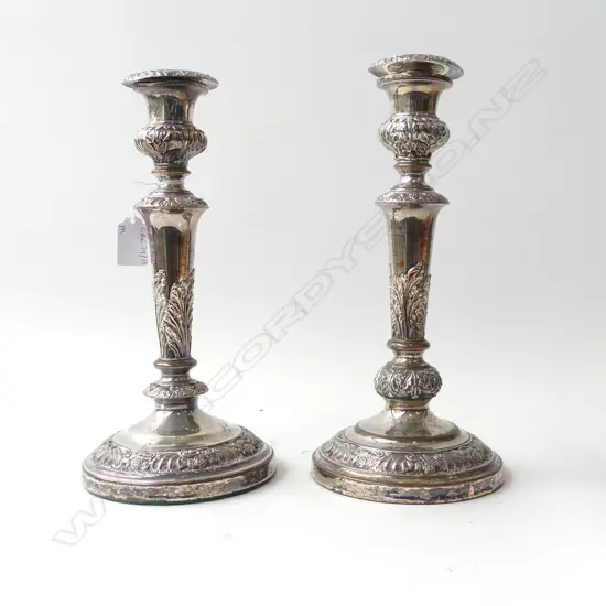 PR OLD SHEFFIELD PLATE CANDLESTICKS H.300mm
