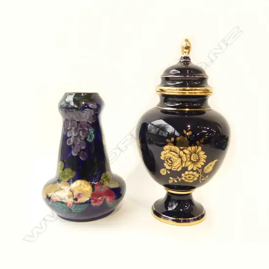 TITIAN WARE VASE + LIDDED GINGER JAR H.325mm