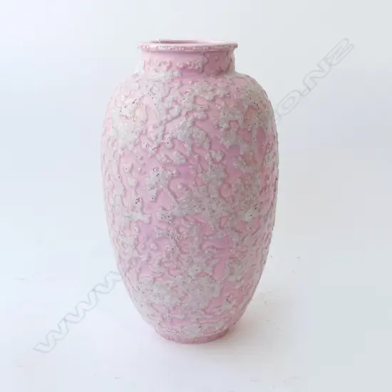 VASE w. ROUGH PINK GLAZE H.240mm