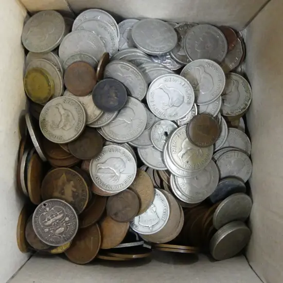 ASST. COINS, MOSTLY NZ