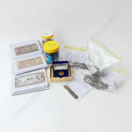 ASST. COINAGE, WORLD BANK NOTES ETC