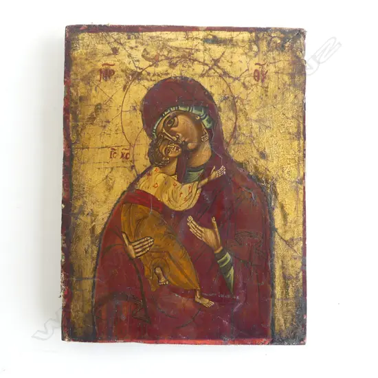 EASTERN EUROPEAN  ICON; OIL ON WOOD PANEL 220x170mm