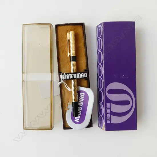 1970’S WATERMAN FIBRE NIB PEN AS NEW MADE IN FRANCE, GOLD PLATED?, L.125MM