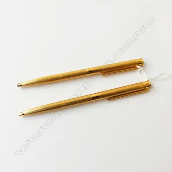 2 GP MONTBLANC NOBLESSE BALL POINT PENS, ENGRAVED L.140mm