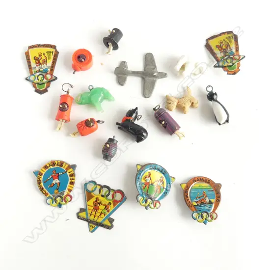 ASST. NZ & OTHER MILITARY BADGES + OLD MINI TOYS ETC