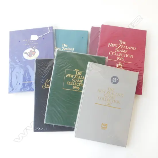 7 NZ STAMP COLLECTION FOLDERS 1985-1991