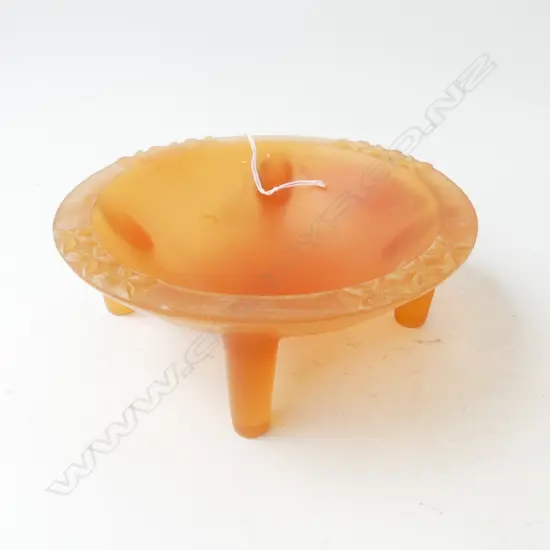 ORANGE ACRYLIC KAVA BOWL 185mm dia