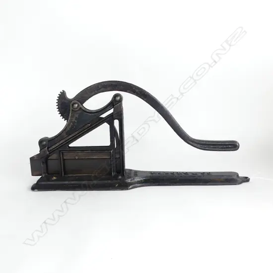 P J SORG & SON 1883 PAT CAST IRON TOBACCO CUTTER L490MM