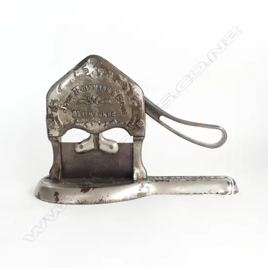 JOHN HOFFMAN MILWAUKEE CROMED KEEP KNIFE CLEAN VINTAGE TOBACCO CUTTER L330MM