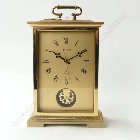 LG CITIZEN BRASS CARRIAGE CLOCK H.230mm