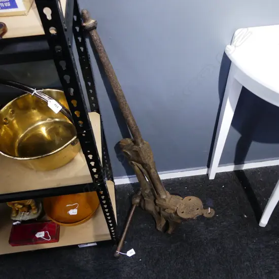 ANTIQUE HAND FORGED STEEL SHIPWRIGHTS VICE L.1000mm