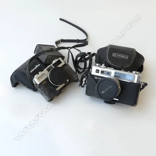 2 X 35mm CAMERAS: MINOLTA HI-MATIC F & TASHICA ELECTRO 35