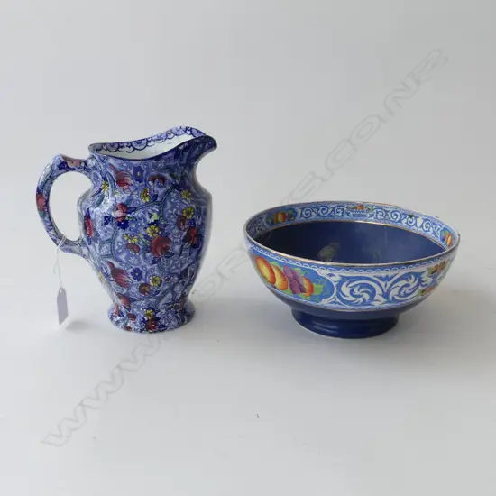 MALING BOWL 215mm dia AF & RINGTONS JUG H.190mm