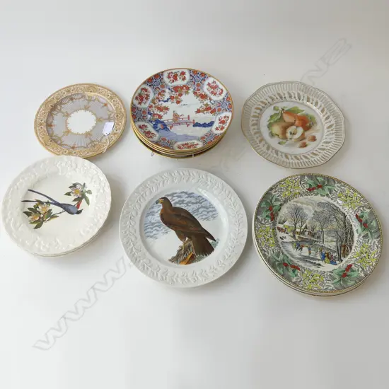14 ASST. PLATES INCL. ROYAL WORCESTER 250mm dia