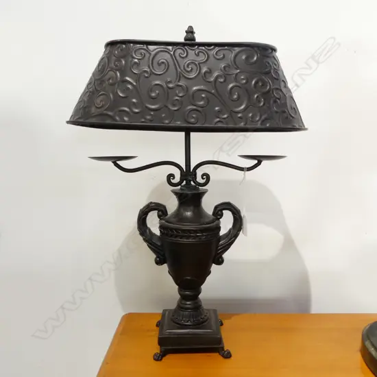 BLACK METAL CANDLE LAMP H.510mm