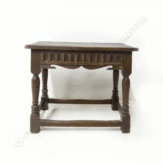 ANTIQUE JACOBEAN STYLE OAK STOOL 545x295x470mm