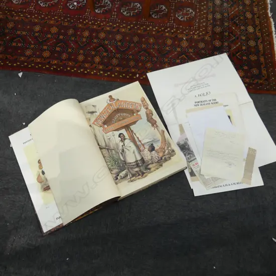 GEORGE FRENCH ANGAS FACSIMILE REPRINT BOOK 'THE NEW ZEALANDERS ILLUSTRATED' 560x385mm