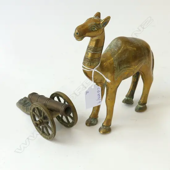 SOLID BRASS CAMEL H.180mm & CANON