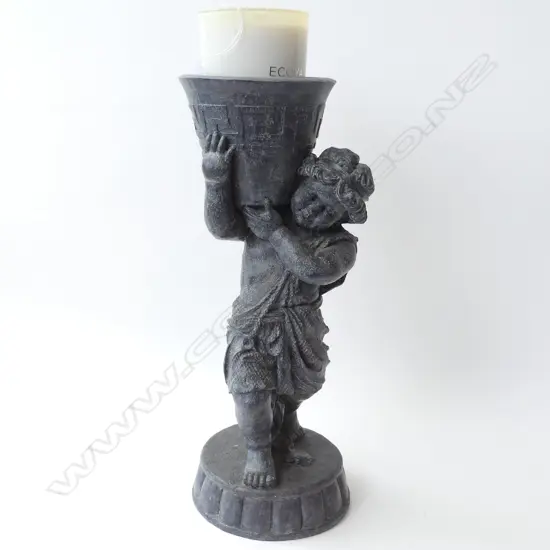 RESIN FIGURAL CANDLE HOLDER H.530mm