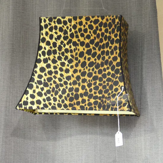 LEOPARD PRINT LAMP SHADE, GOLD LINED H.250mm
