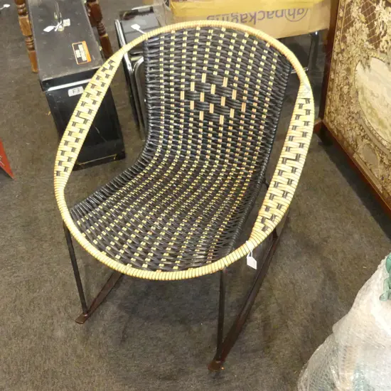 RETRO CANE ROCKING CHAIR
