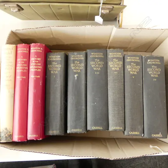 WINSTON CHURCHILL'S 'THE SECOND WORLD WAR' VOLS 1-6; 'A HISTORY of the ENGLISH SPEAKING PEOPLES' VOLS 1-3 