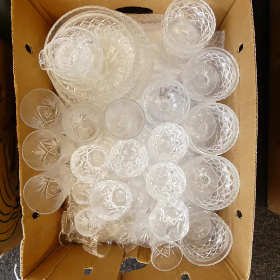 ASST. CRYSTAL DRINKING GLASSES ETC