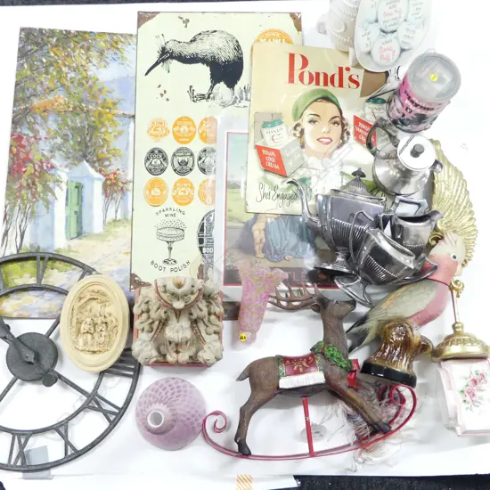 ART, CLOCK, VASES ETC