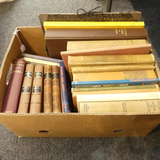 BOX OF BOOKS ART & LITERATURE SOME NUMBERED EDITIONS & RARE PAINTINGS