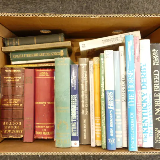 BOX OF HORSES & ANIMAL HUSBANDRY BOOKS
