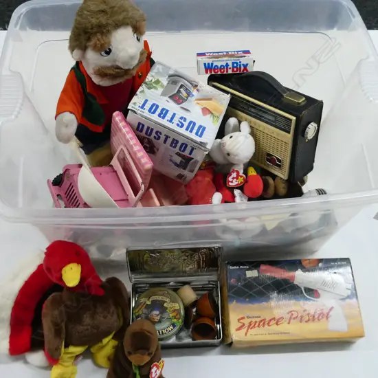 BOX OF ASSORTED TOYS ETC