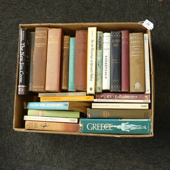 BOX OF AFRICAN EXPLORATION & TRAVEL BOOKS