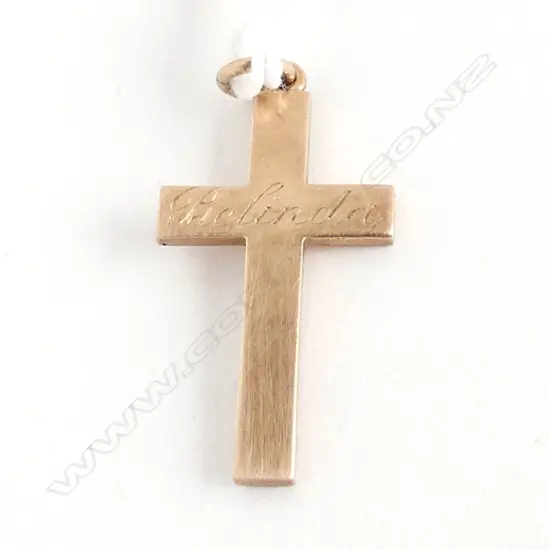 10CT CROSS PENDANT 30x15mm 1.9mm