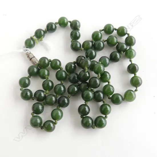 STRING OF  NZ JADE BEADS