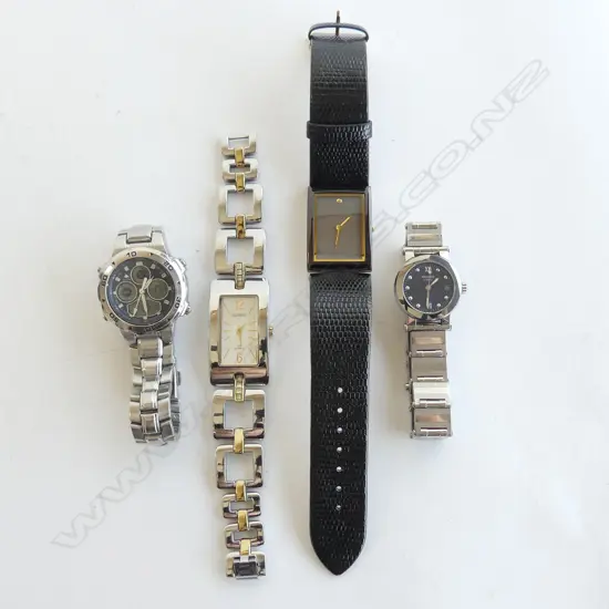 4 LADIES WRIST WATCHES, OLYMPIC, CITIZEN & 2 MOVADO (ALL RUNNING)