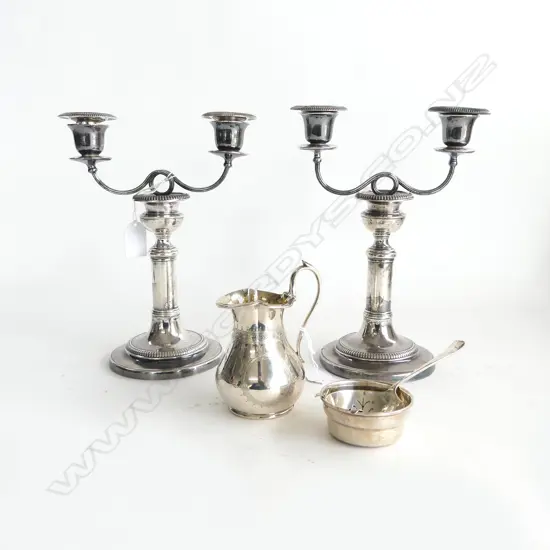 3 PCES STG SILVER; JUG, BOWL, SIFTING SPOON, 228gms CANDLESTICKS NOT INCLUDED!!!!!!