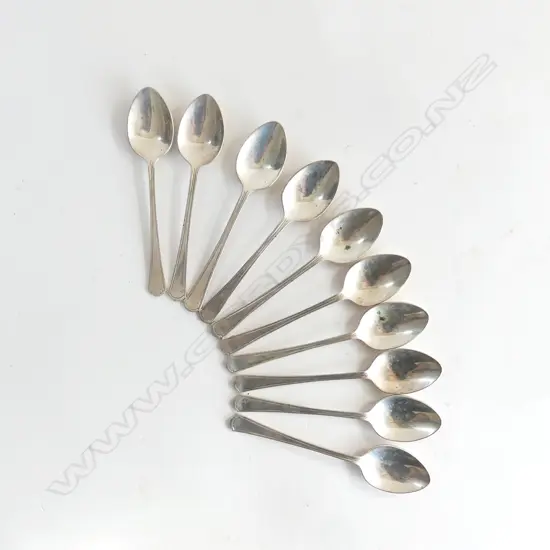 10 STG SILVER TEASPOONS, 146gms