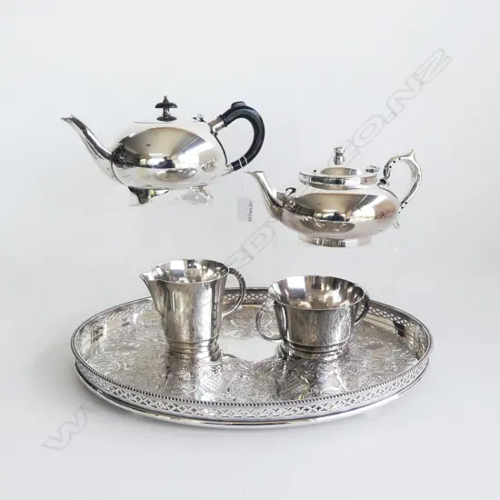 EP GALLERY TRAY 2 EP TEAPOTS & C/SUGAR