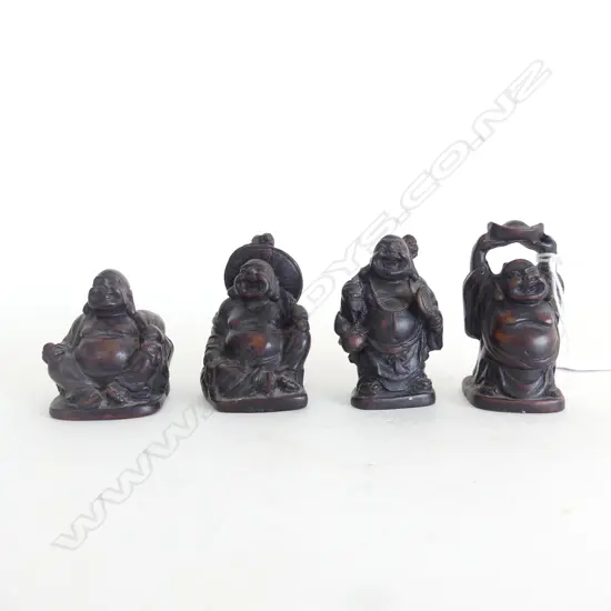 4 SML ORIENTAL RESIN BUDDHA H.50mm