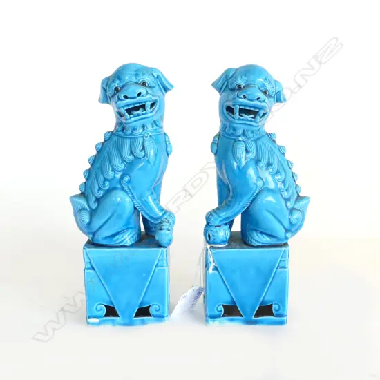 PR BLUE GLAZED FU DOGS H.200mm