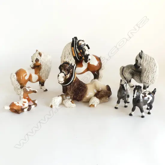 7 CERAMIC HORSES BY CHEVAL, STH AFRICA H.175mm
