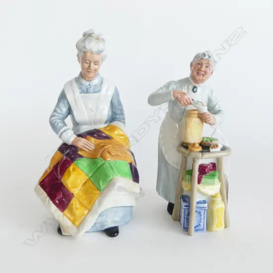 2 ROYAL DOULTON FIGURINES 'A PENNY'S WORTH' H.190mm & 'EVENTIDE' H.200mm